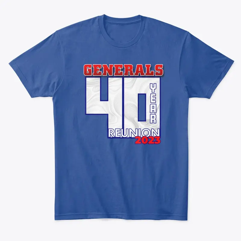 40 year Reunion tee- blue